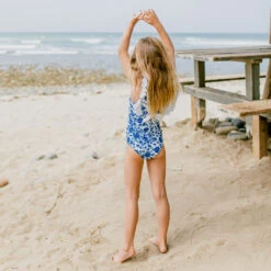 Mini Ruffle One-Piece, Santorini -Fashion Swimsuit HOME2713