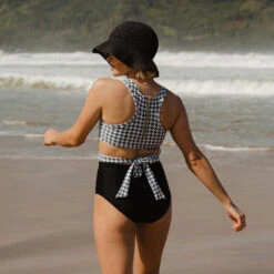 Island Breeze One-Piece Swimsuit -Fashion Swimsuit HOUNDSTOOTH CASTAWAY WEB 3