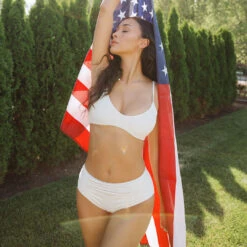 Ivory Paneled Bottoms -Fashion Swimsuit IVORY CREPE PANEL BOTTOMS 8