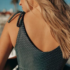 Midnight Dash Tied-Up Tankini -Fashion Swimsuit MIDNIGHT DASH TIED UP TANKINI 1