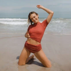 Rosewood Short Sleeve Rash Guard 12 Rosewood Short Sleeve Rash Guard -Fashion Swimsuit RASH GUARD 1