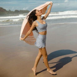 Houndstooth High-Waisted Swim Skirt -Fashion Swimsuit SWIM SKIRT HOUNDSTOOTH WEB 3