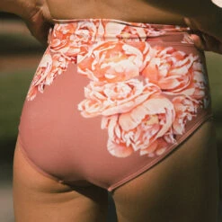 Garden Rose High-Waisted Bottoms -Fashion Swimsuit WIDE HEM HIGH WAISTED GARDEN ROSE 9