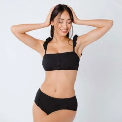 Black Monroe Button Bottoms -Fashion Swimsuit black monroe 1