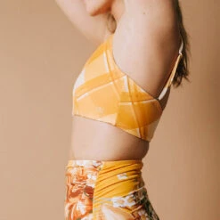 Rise Bralette, Butterscotch Plaid -Fashion Swimsuit butterscotch plaid rise bralette6