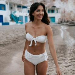 Simone Bandeau, Ivory -Fashion Swimsuit creambandeau web2