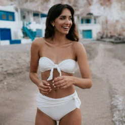 Simone Bandeau, Ivory -Fashion Swimsuit creambandeau web3