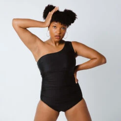 Icon Ruched One-Piece, Black -Fashion Swimsuit icon ruched 4